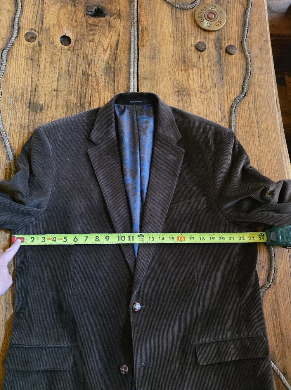 Ralph Lauren Men's Brown Corduroy Blazer - Classic Two-Button Sport Coat 44L
